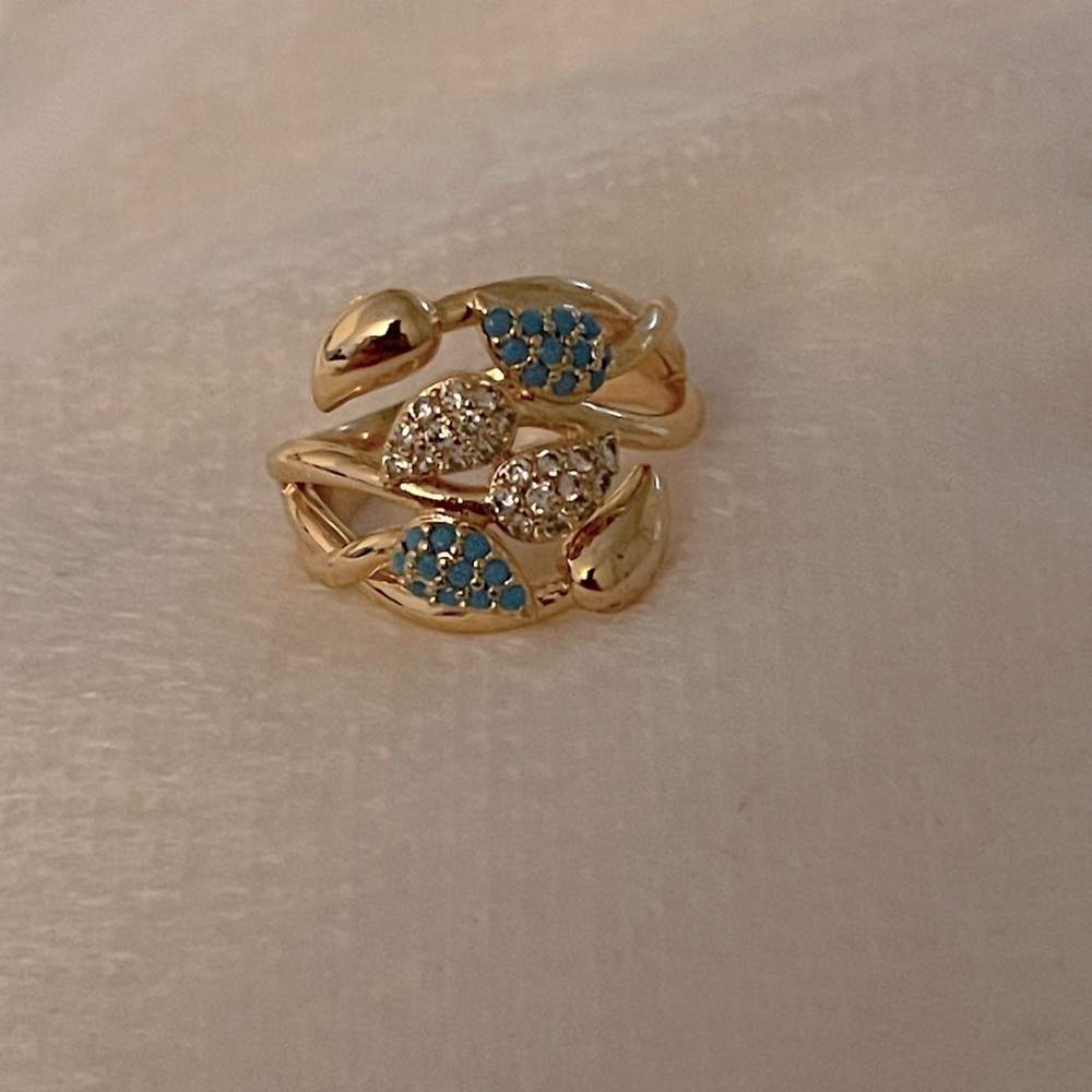 21 caret gold plated ring